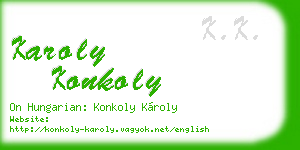 karoly konkoly business card